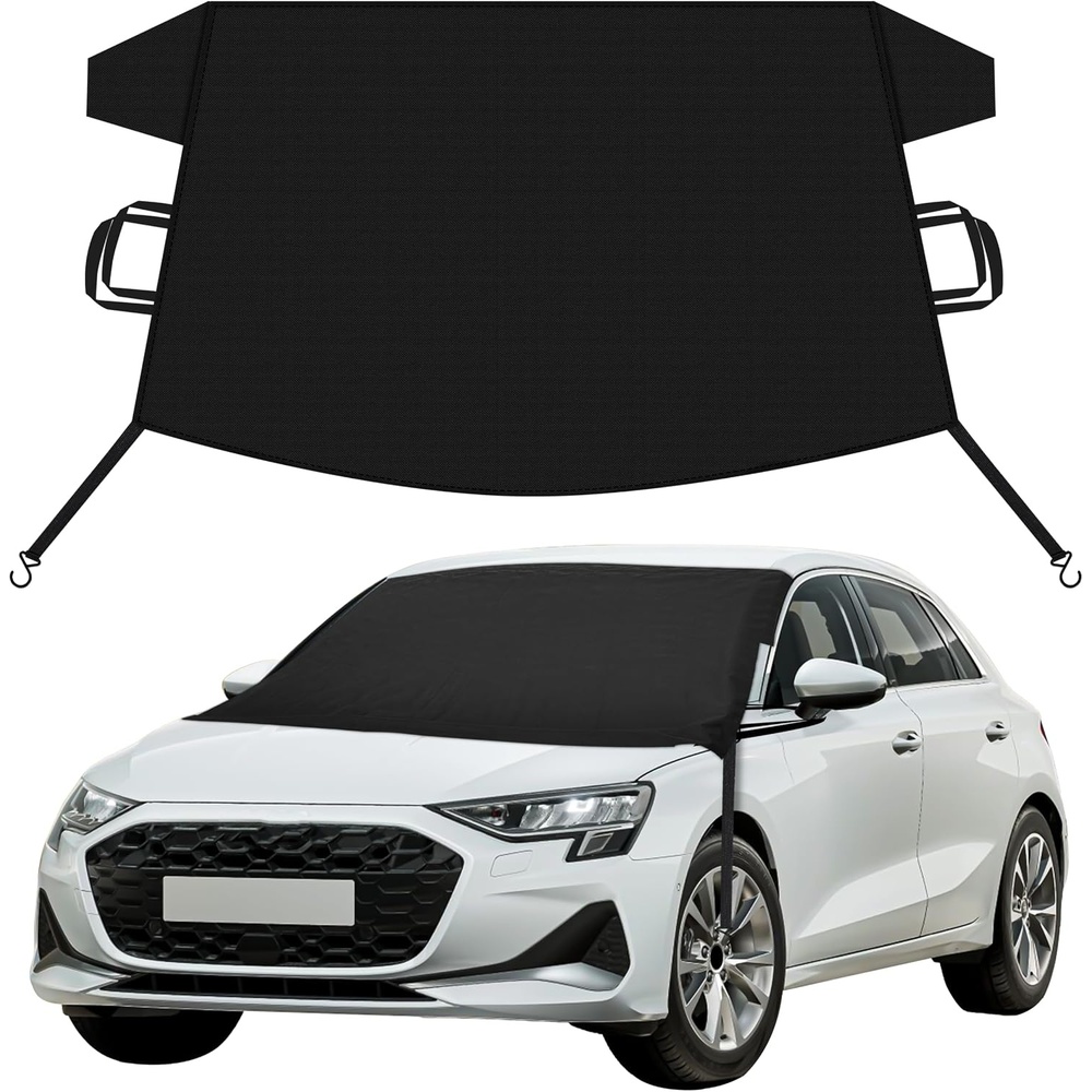 image:imageEcoNour Snow Cover for Toyota Tacoma HeavyDuty Windshield Cover for Ice and Snow Protection 600D Oxford Winter Car Cover with SHook StrapsFit for Audi A3