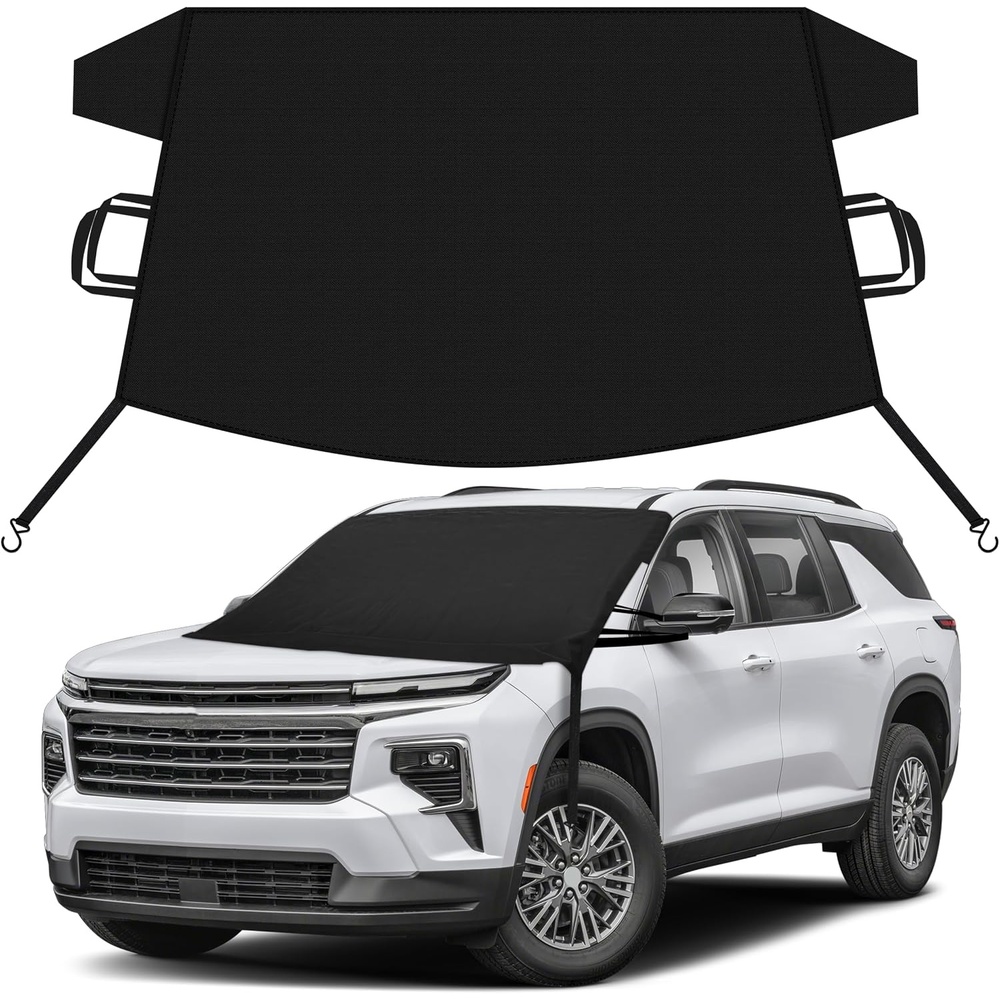 image:imageEcoNour Snow Cover for Toyota Tacoma  HeavyDuty Windshield Cover for Ice and Snow Protection  600D Oxford Winter Car Cover with SHook StrapsFit for Chevrolet Traverse