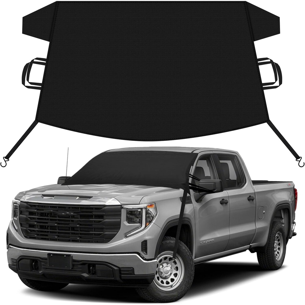 image:imageEcoNour Snow Cover for Toyota Tacoma  HeavyDuty Windshield Cover for Ice and Snow Protection  600D Oxford Winter Car Cover with SHook StrapsFit for Toyota Sierra