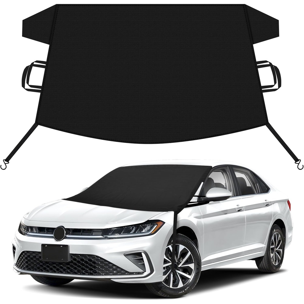 image:imageEcoNour Snow Cover for Toyota Tacoma HeavyDuty Windshield Cover for Ice and Snow Protection 600D Oxford Winter Car Cover with SHook StrapsFit for Volkswagen Jetta