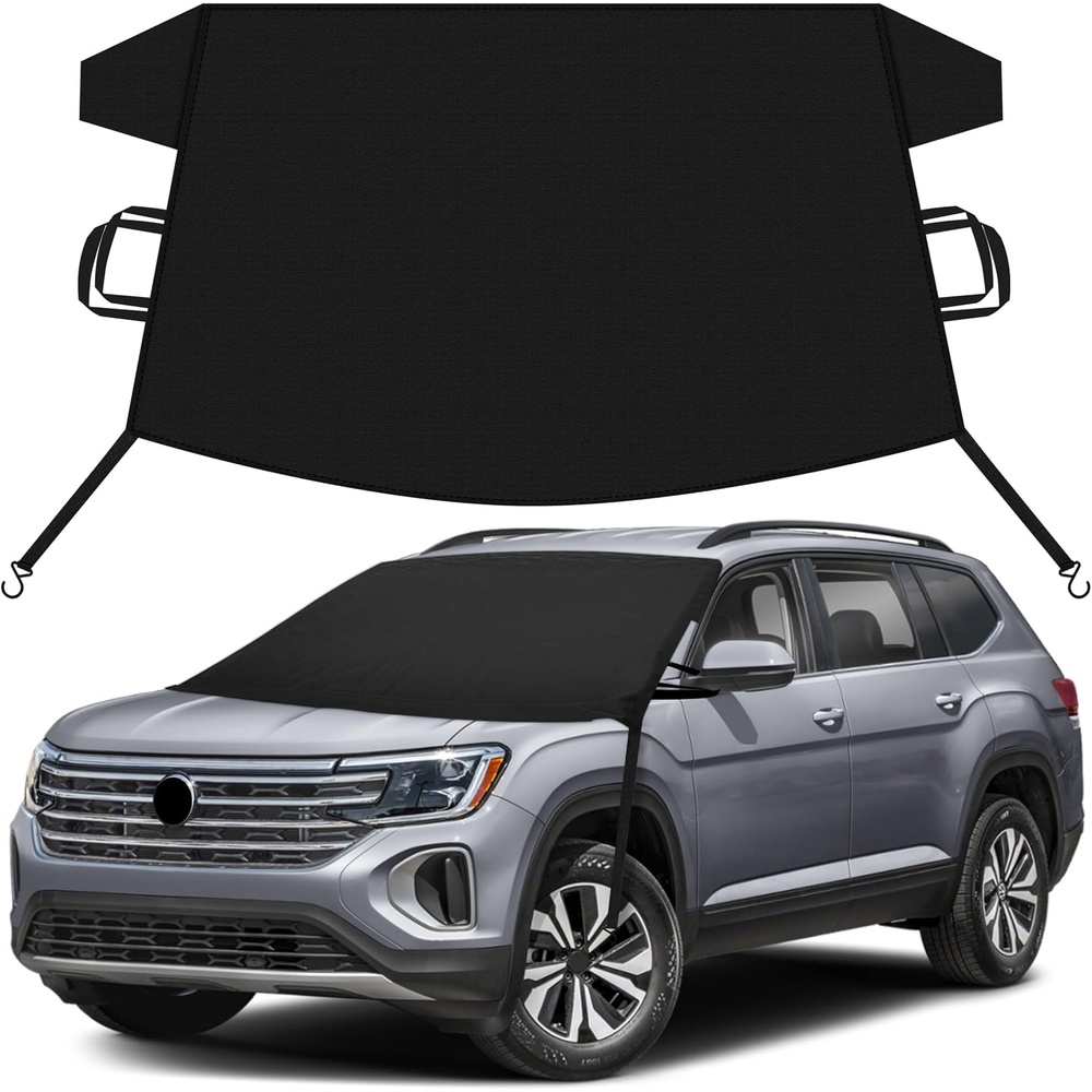 image:imageEcoNour Snow Cover for Toyota Tacoma HeavyDuty Windshield Cover for Ice and Snow Protection 600D Oxford Winter Car Cover with SHook StrapsFit for Volkswagen Atlas