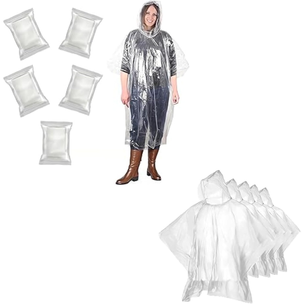image:imageEcoNour Transparent Rain Ponchos for Adults Transparent Rain Poncho for Kids