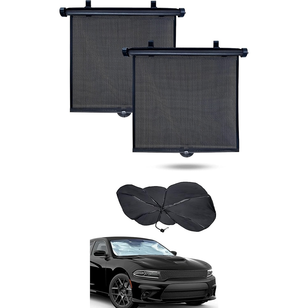 image:imageEcoNour Umbrella Sunshade  Side Window Sunshade  Reflects UV Rays  Retractable Roller for Kids