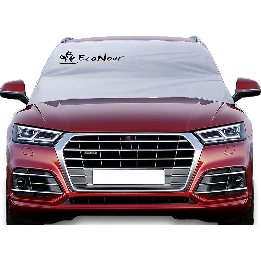 image:imageEcoNour Windshield Cover for Ice and Snow with Storage Pouch Exterior Thermal Windshield Cover for Snow amp Sun Protection 210T Polyester Vehicle Windshield Snow Covers 67 inches x 39 inches