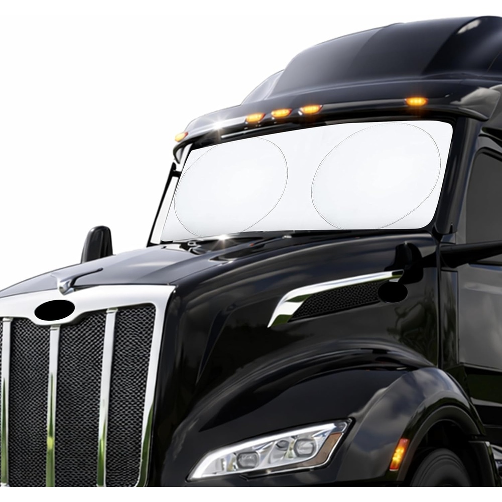 image:imageEcoNour Windshield Sun Shade Fit for 20132024 2025 2026 Peterbilt 579 Sun Shade Front Window Sun Visor UV Protection Heat Blocker Foldable Car AccessoriesFit for Peterbilt 579 20132026