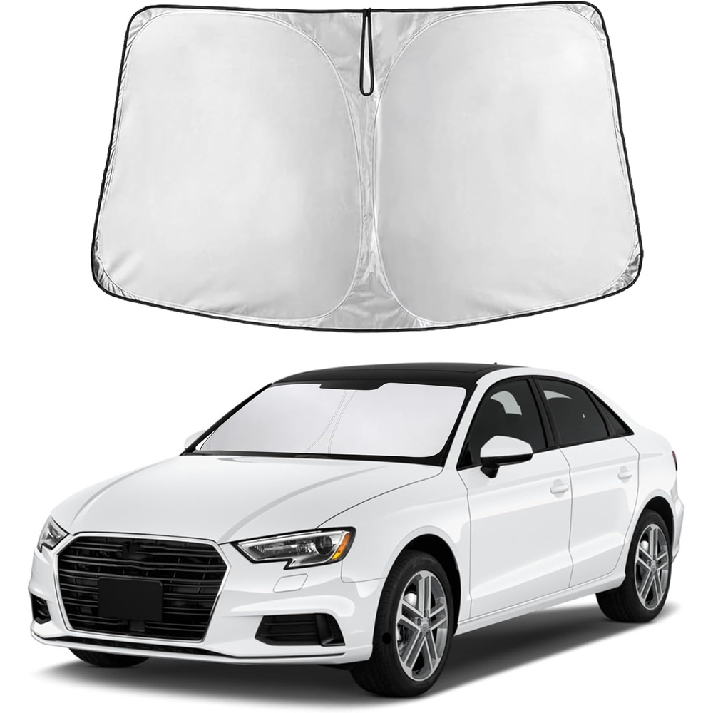 image:imageEcoNour Windshield Sunshade Compatible for Audi A3 20142018 2019 2020 Sun Visor for Front Windshield amp Window Sun Shade Cover UV Heat Blocker amp Protector Car Accessories