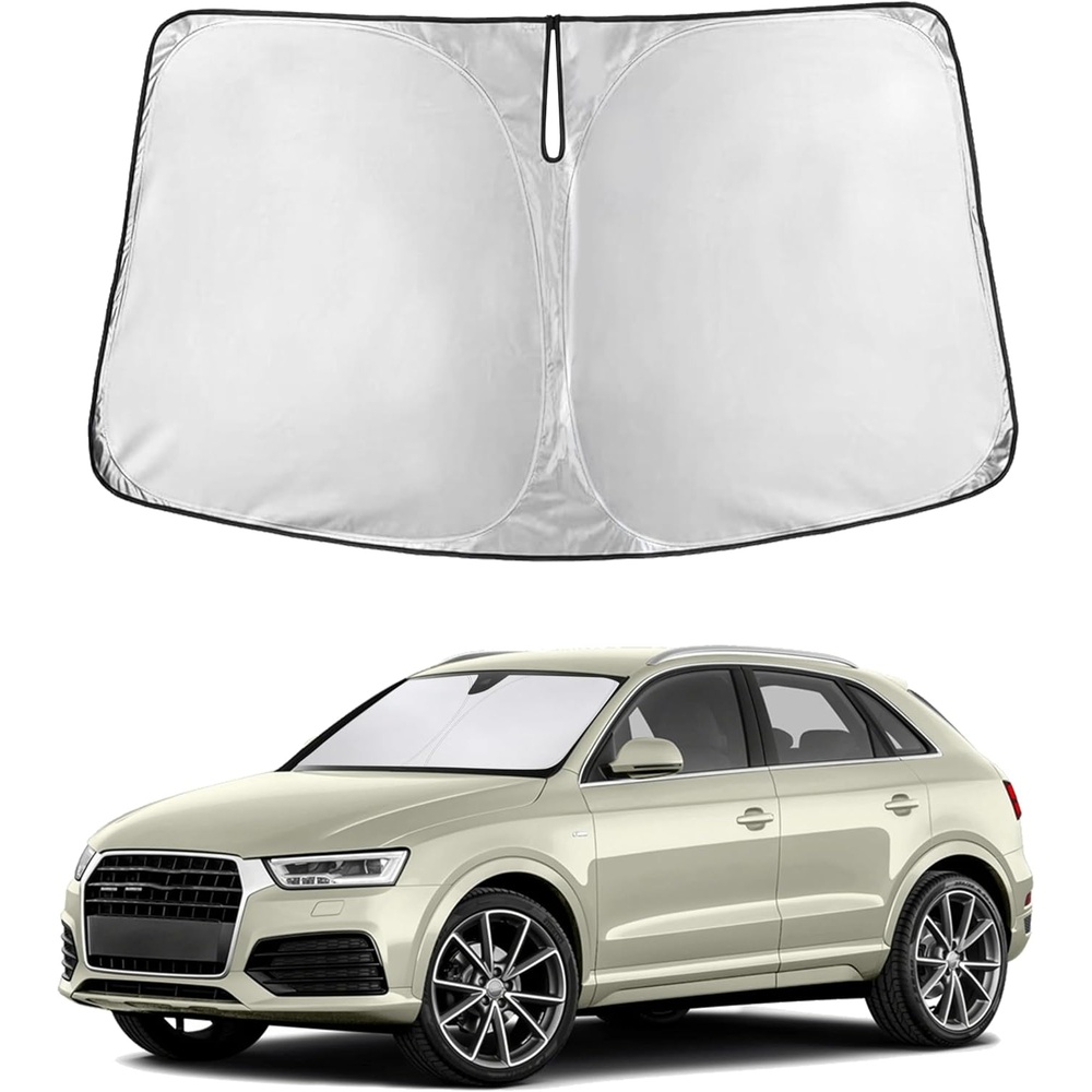 image:imageEcoNour Windshield Sunshade Compatible for Audi Q3 20132016 2017 2018 Sun Visor for Front Windshield amp Window Sun Shade Cover UV Heat Blocker amp Protector Car Accessories