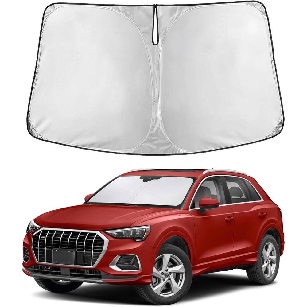 image:imageEcoNour Windshield Sunshade Compatible for Audi Q3 20192024 2025 2026  Sun Visor for Front Windshield amp Window Sun Shade Cover UV Heat Blocker amp Protector Car Accessories