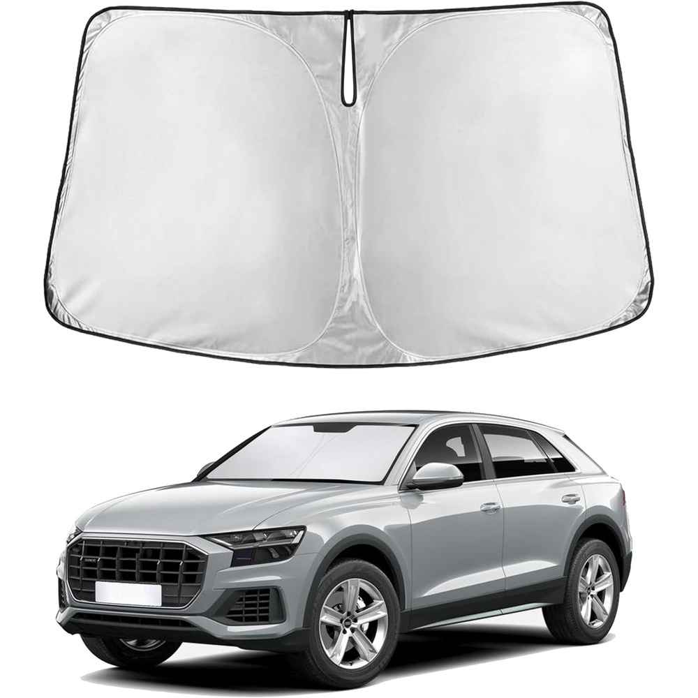 image:imageEcoNour Windshield Sunshade Compatible for Audi Q8 20192024 2025 2026 Sun Visor for Front Windshield amp Window Sun Shade Cover UV Heat Blocker amp Protector Car Accessories