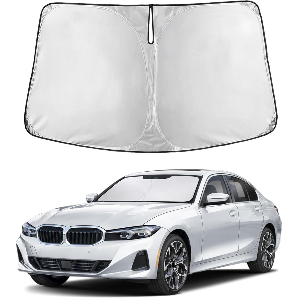 image:imageEcoNour Windshield Sunshade Compatible for BMW 3 Series 20192024 2025 2026 Sun Visor for Front Windshield amp Window Sun Shade Cover UV Heat Blocker amp Protector Car Accessories