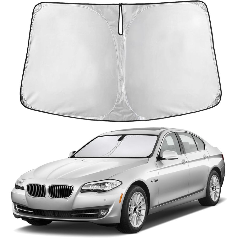 image:imageEcoNour Windshield Sunshade Compatible for BMW 5 Series 20112014 2015 2016  525i 520i 528i 530i 535d 535i 550i Series Sun Visor for Window Sun Shade Cover UV Protector Car Accessories