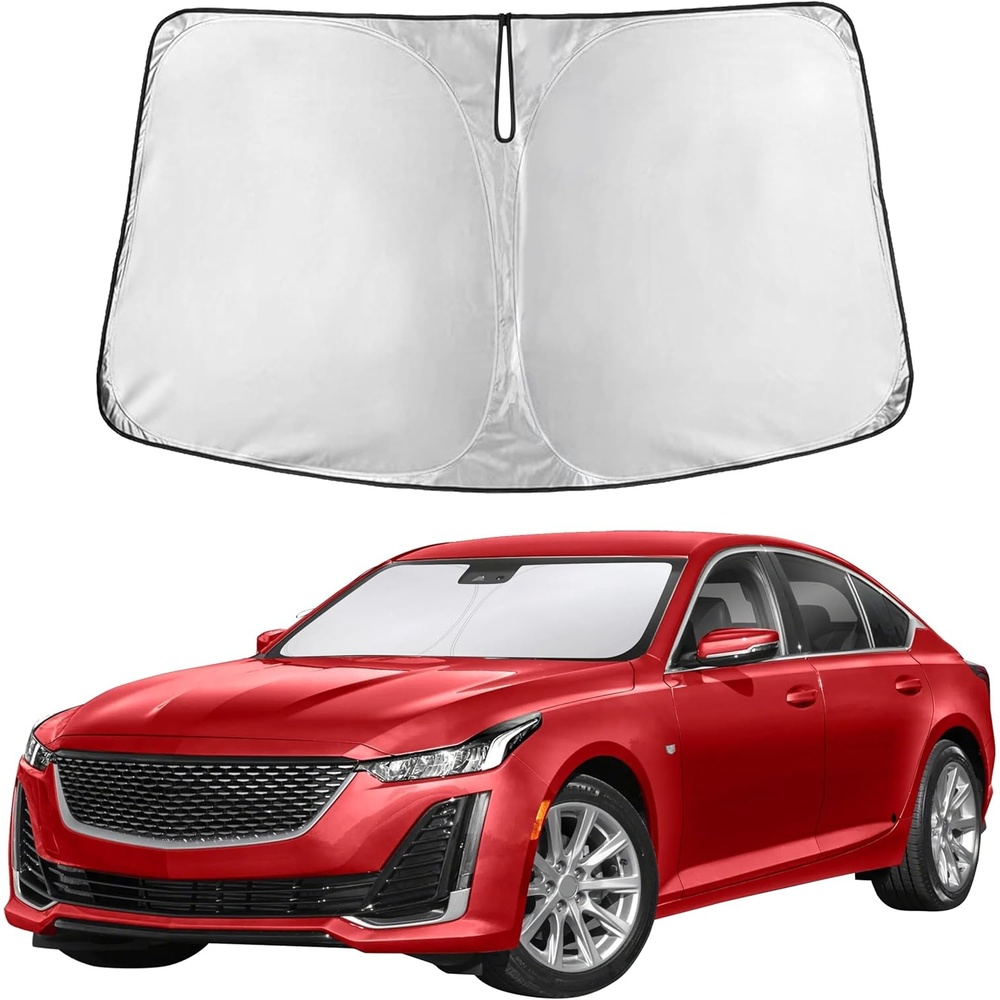 image:imageEcoNour Windshield Sunshade Compatible for Cadillac CT5 20202024 2025 2026 Sun Visor for Front Windshield amp Window Sun Shade Cover UV Heat Blocker amp Protector Car Accessories