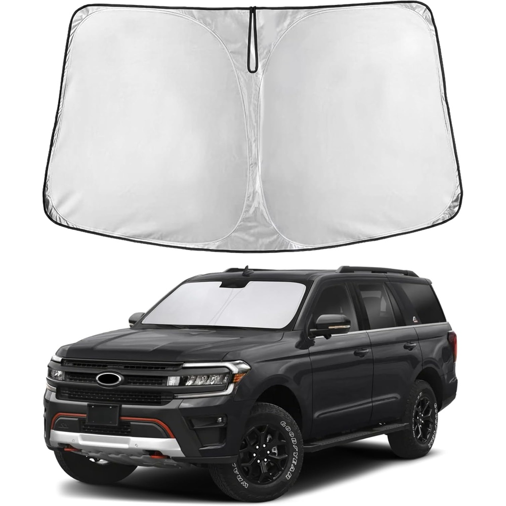 image:imageEcoNour Windshield Sunshade Compatible for Ford Expedititon 20182024 2025  Sun Visor for Front Windshield amp Window Sun Shade Cover UV Heat Blocker amp Protector Car Accessories