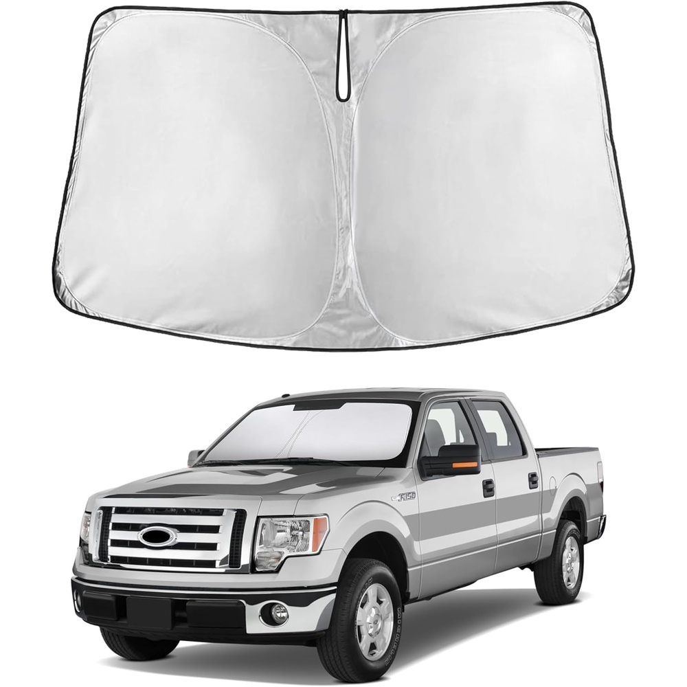 image:imageEcoNour Windshield Sunshade Compatible for Ford F150 20092012 2013 2014 Sun Visor for Front Windshield amp Window Sun Shade Cover UV Heat Blocker amp Protector Car Accessories