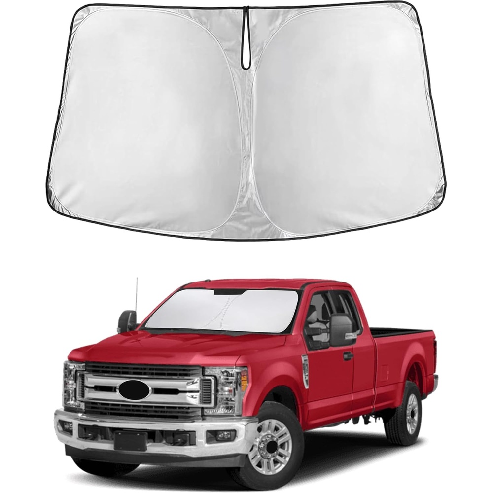 image:imageEcoNour Windshield Sunshade Compatible for Ford F250 F350 20082015 2016  Super Duty 2Dr Regular Cab4Dr Super Crew CabSuper Cab Sun Visor for Front Window Sun Shade Cover Car Accessories