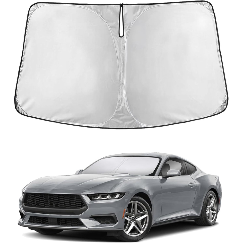 image:imageEcoNour Windshield Sunshade Compatible for Ford Mustang 20152024 2025 2026 NOT for Ford Mustang MachE Sun Visor for Front Windshield amp Window Sun Shade Cover UV Heat Protector Car Accessories