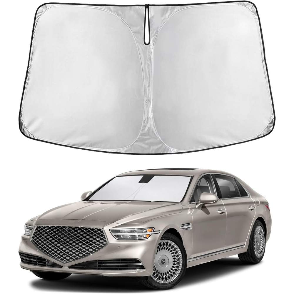 image:imageEcoNour Windshield Sunshade Compatible for Genesis G90 20172020 2021 2022  Sun Visor for Front Windshield amp Window Sun Shade Cover UV Heat Blocker amp Protector Car Accessories