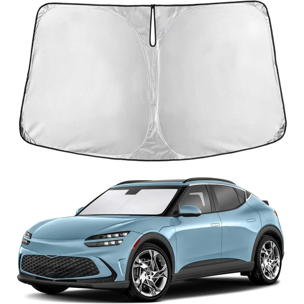 image:imageEcoNour Windshield Sunshade Compatible for Genesis GV60 20232024 2025 2026 Sun Visor for Front Windshield amp Window Sun Shade Cover UV Heat Blocker amp Protector Car Accessories
