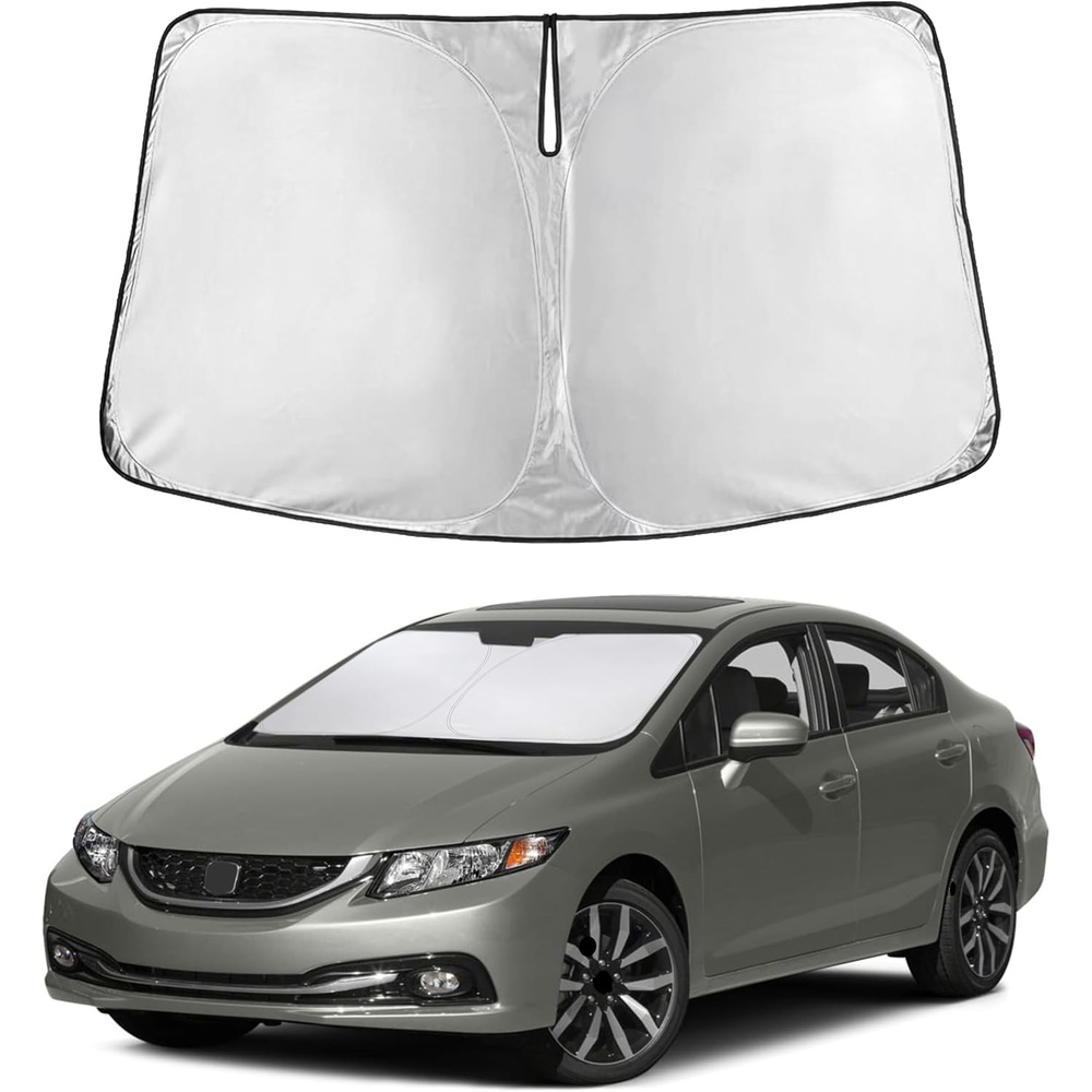 image:imageEcoNour Windshield Sunshade Compatible for Honda Civic 20122013 2014 2015 Sun Visor for Front Windshield amp Window Sunshade Cover UV Heat Blocker amp Protector Car Accessories