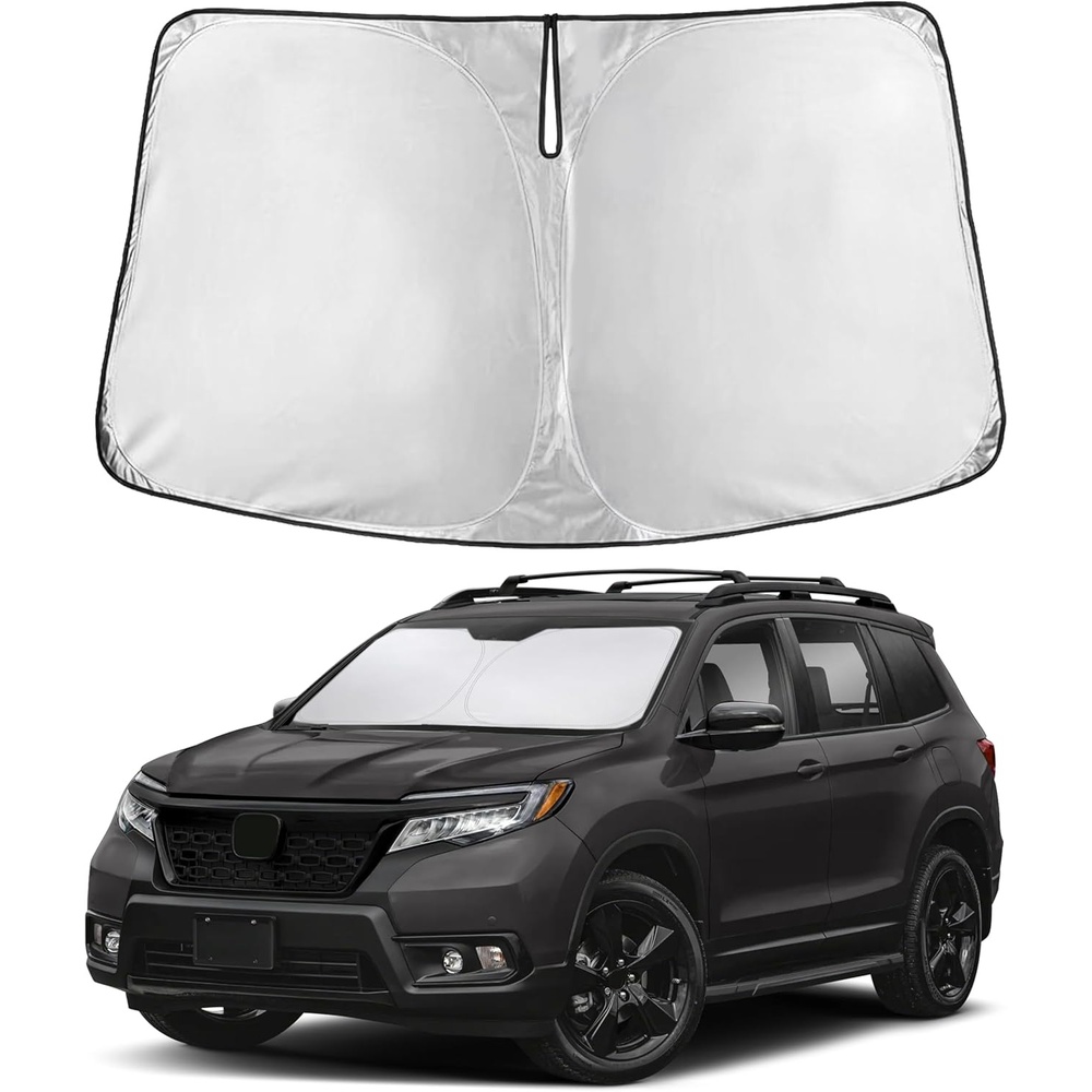image:imageEcoNour Windshield Sunshade Compatible for Honda Passport 20192025 2026 Sun Visor for Front Windshield amp Window Sun Shade Cover UV Heat Blocker amp Protector Car Accessories