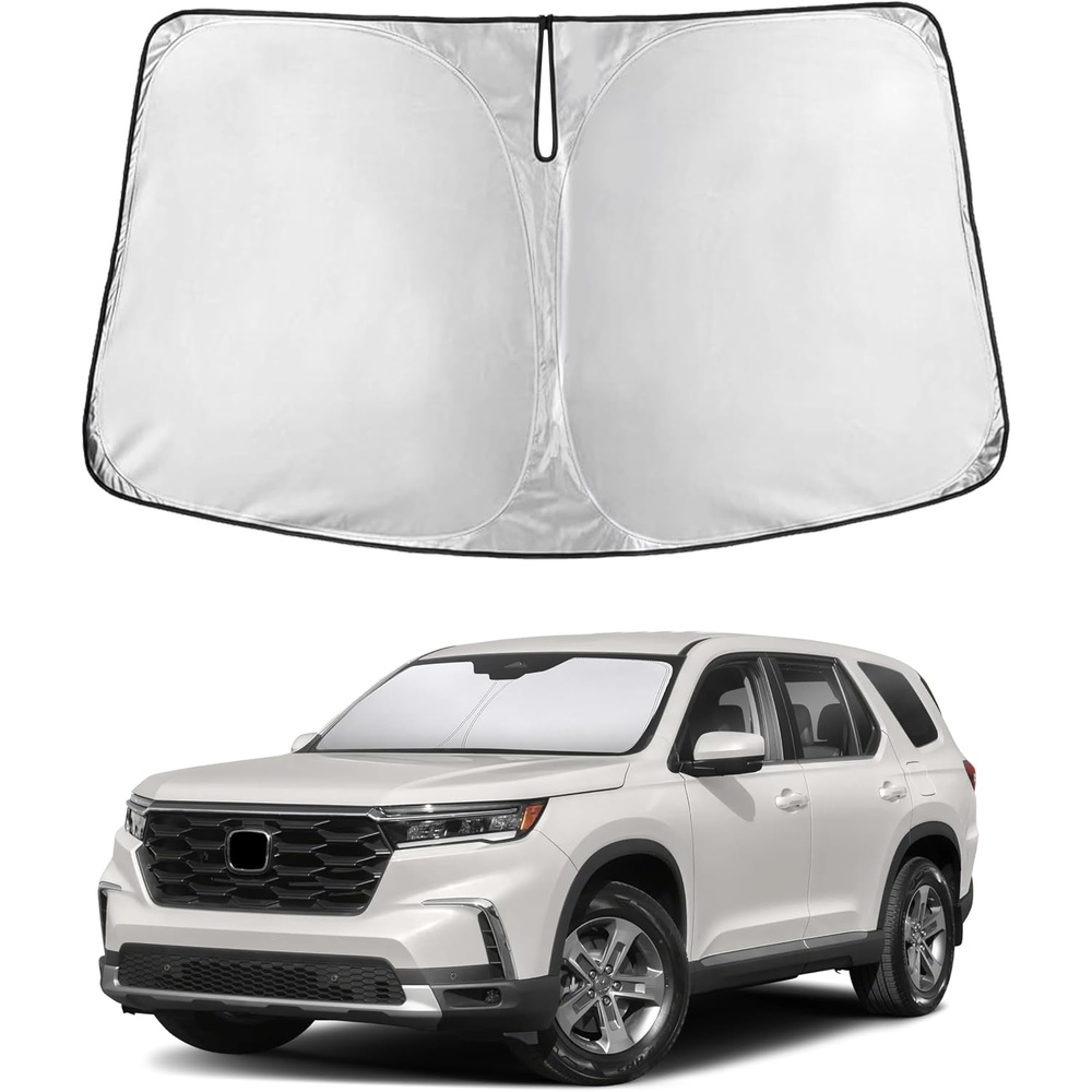 image:imageEcoNour Windshield Sunshade Compatible for Honda Pilot 20162024 2025 2026 Sun Visor for Front Windshield amp Window Sun Shade Cover UV Heat Blocker amp Protector Car Accessories