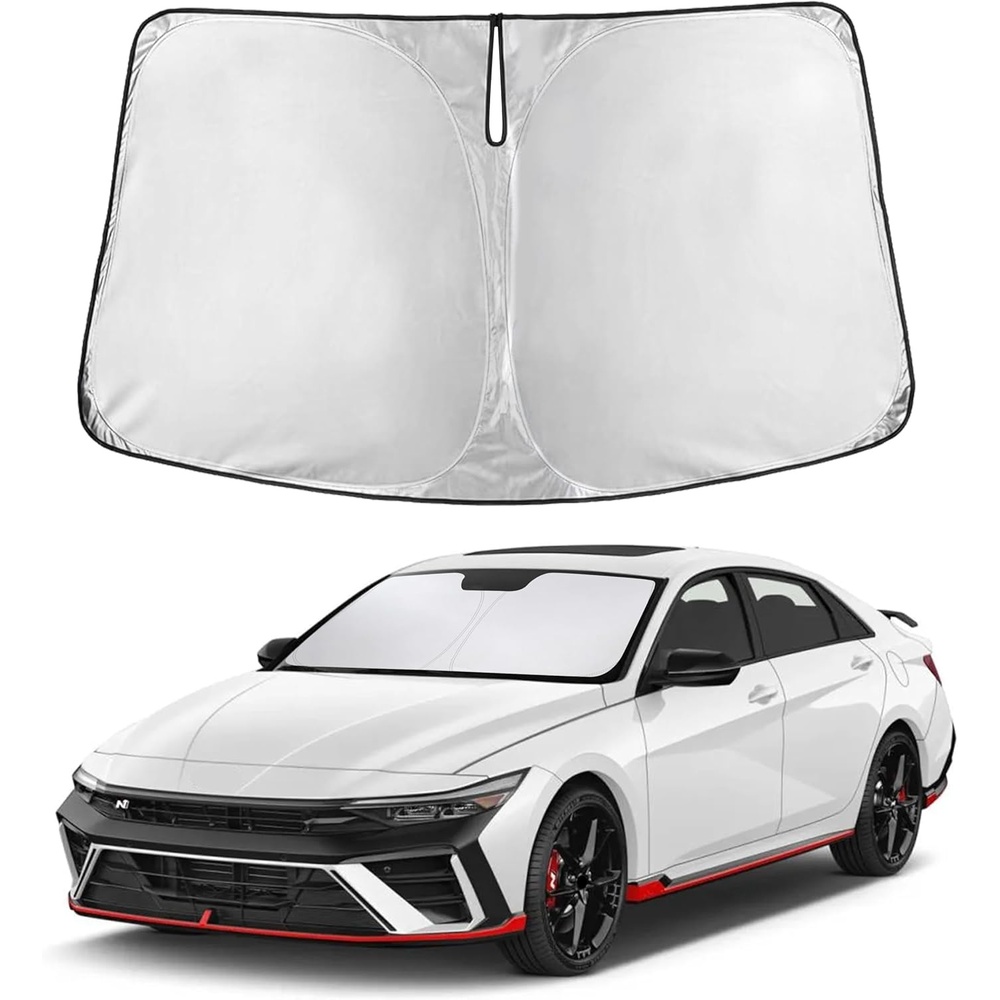 image:imageEcoNour Windshield Sunshade Compatible for Hyundai Elantra 20212025 2026  Sun Visor for Front Windshield amp Window Sun Shade Cover UV Heat Blocker amp Protector Car Accessories