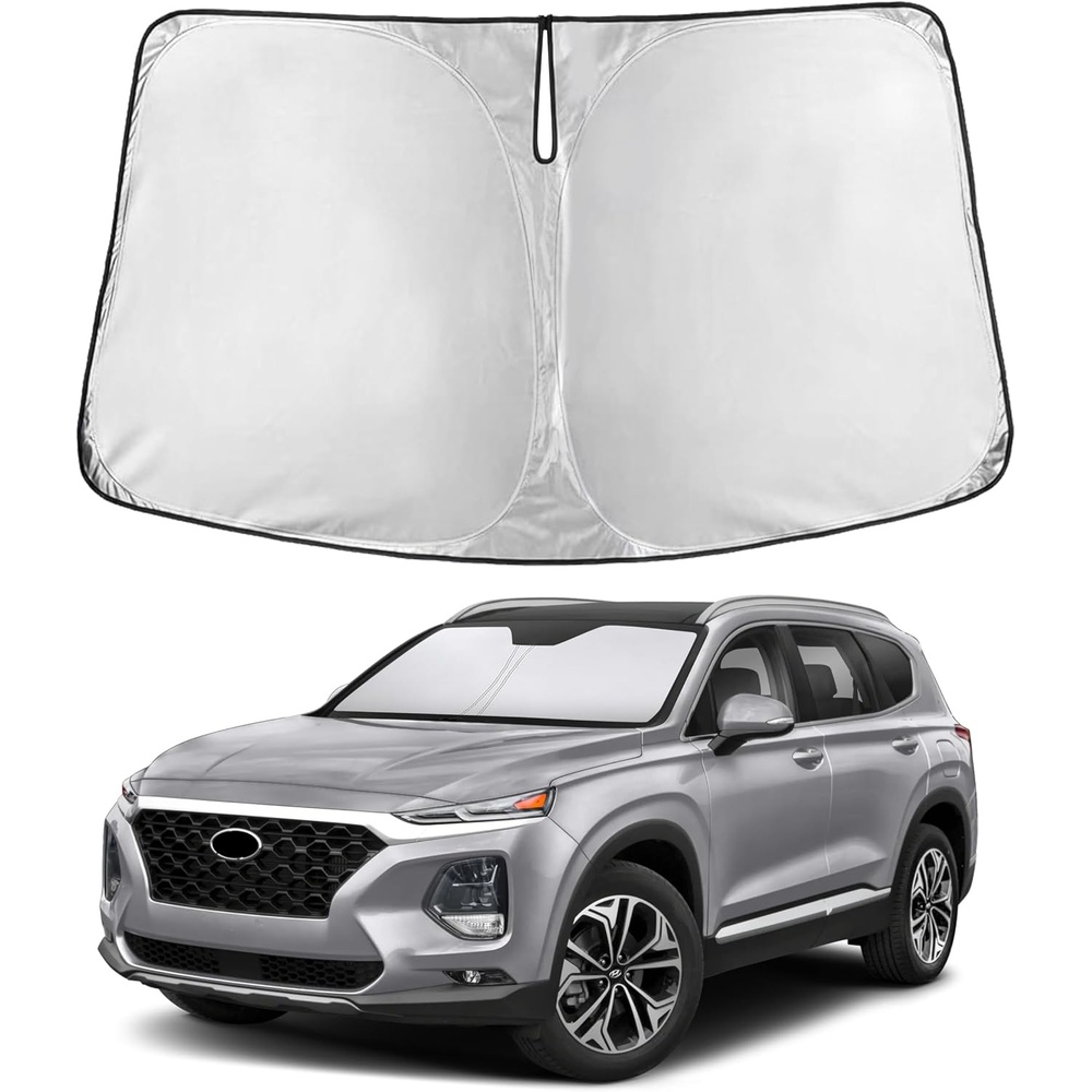 image:imageEcoNour Windshield Sunshade Compatible for Hyundai Santafe 20132017 2018 Sun Visor for Front Windshield amp Window Sun Shade Cover UV Heat Blocker amp Protector Car Accessories