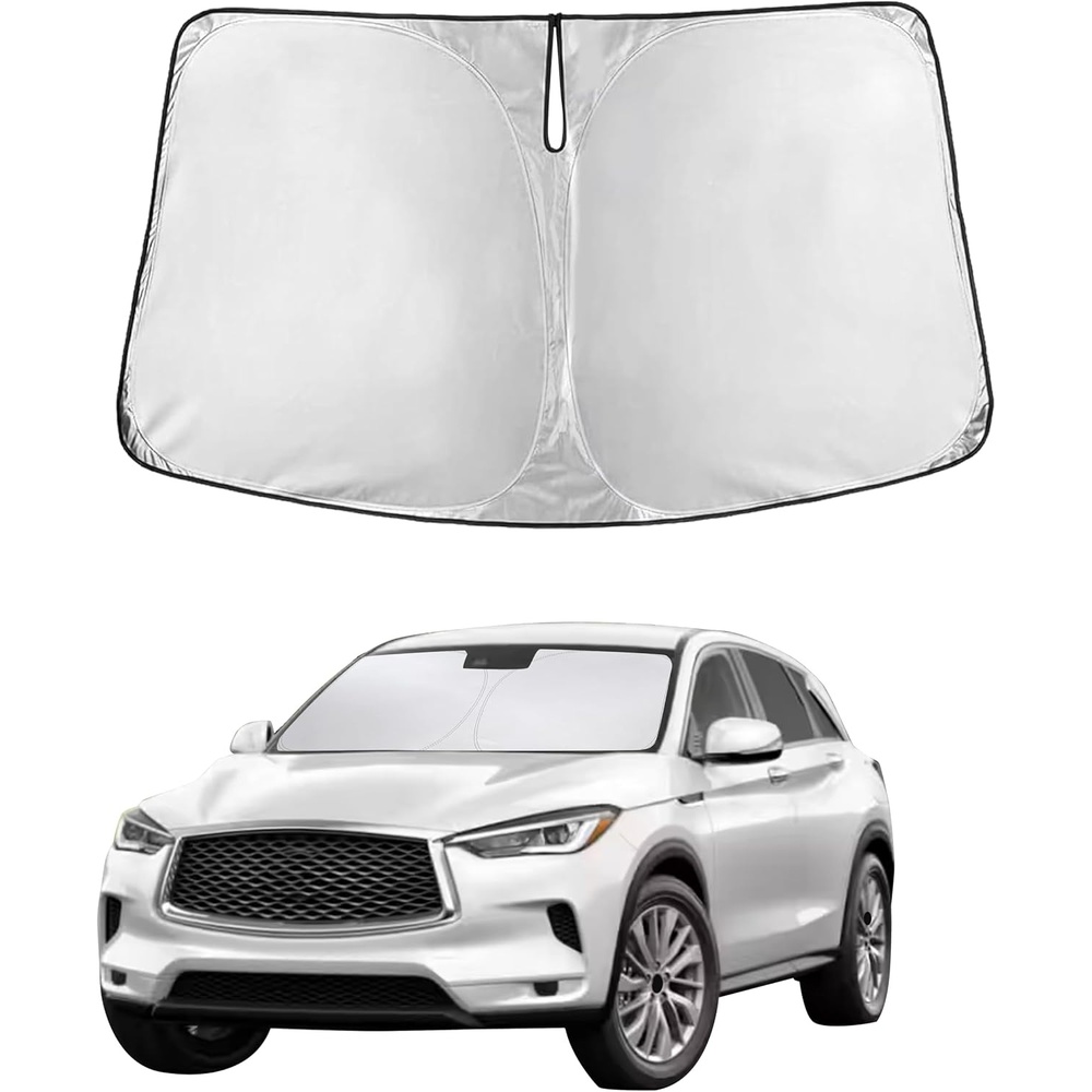 image:imageEcoNour Windshield Sunshade Compatible for Infiniti QX50 20192025 2026 Sun Visor for Front Windshield amp Window Sun Shade Cover UV Heat Blocker amp Protector Car Accessories