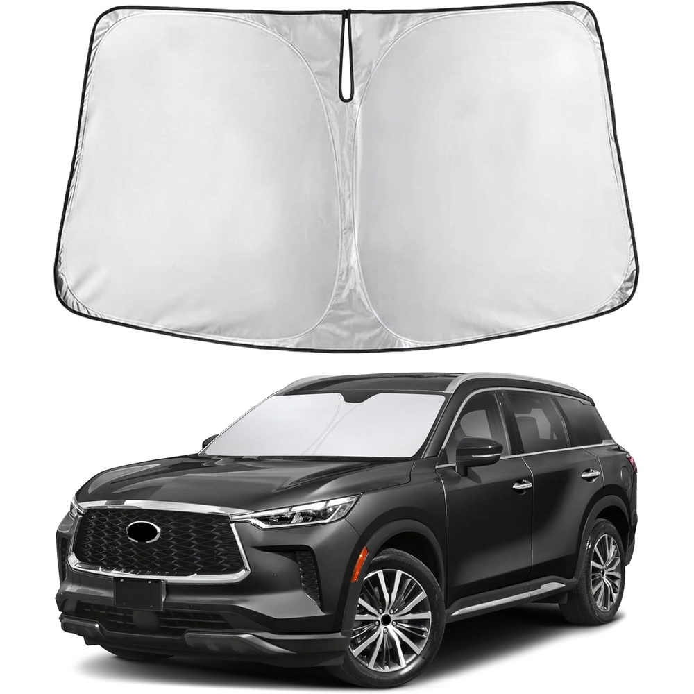 image:imageEcoNour Windshield Sunshade Compatible for Infiniti QX60 20142020 2021 Sun Visor for Front Windshield amp Window Sun Shade Cover UV Heat Blocker amp Protector Car Accessories