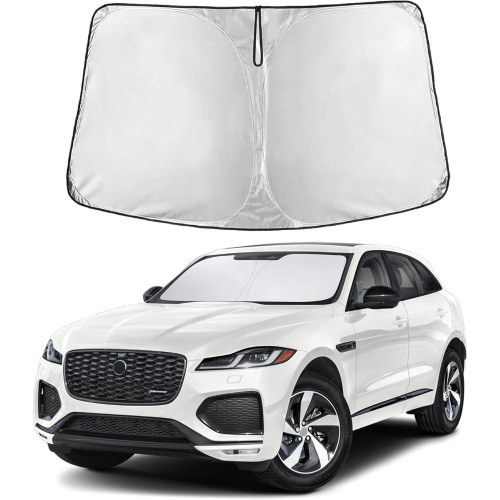 image:imageEcoNour Windshield Sunshade Compatible for Jaguar FPace 20162023 2024 2025 Sun Visor for Front Windshield amp Window Sun Shade Cover UV Heat Blocker amp Protector Car Accessories
