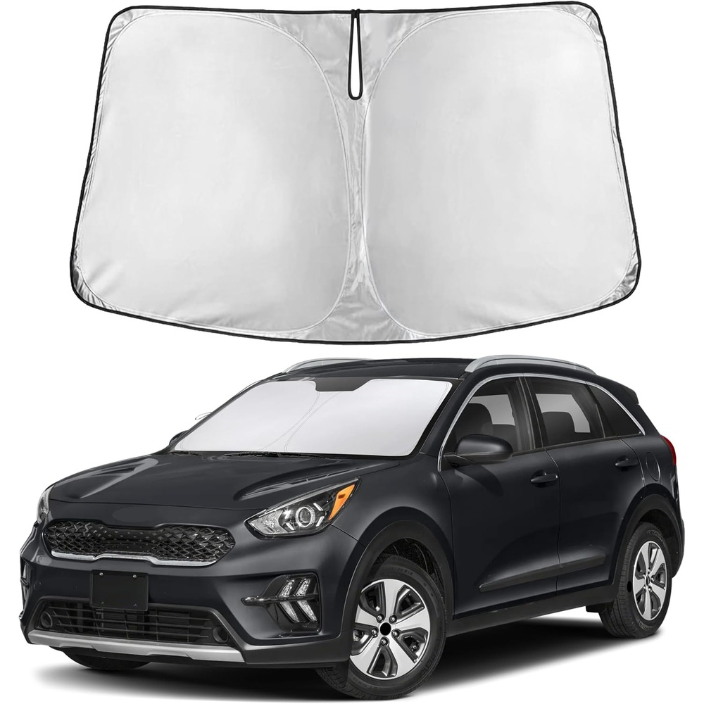 image:imageEcoNour Windshield Sunshade Compatible for Kia NIRO 20172020 2021 2022 Sun Visor for Front Windshield amp Window Sun Shade Cover UV Heat Blocker amp Protector Car Accessories