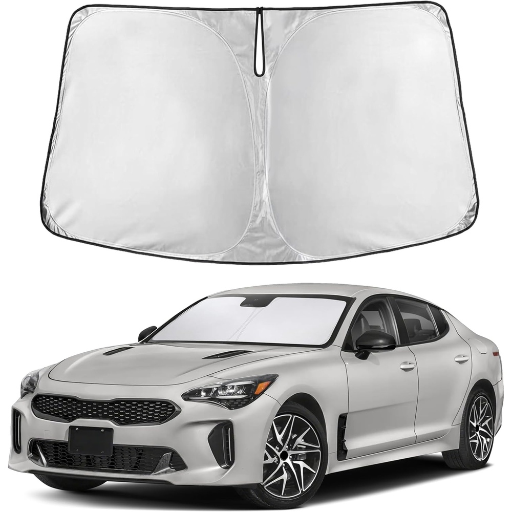 image:imageEcoNour Windshield Sunshade Compatible for Kia Stringer 20182021 2022 2023 Sun Visor for Front Windshield amp Window Sun Shade Cover UV Heat Blocker amp Protector Car Accessories