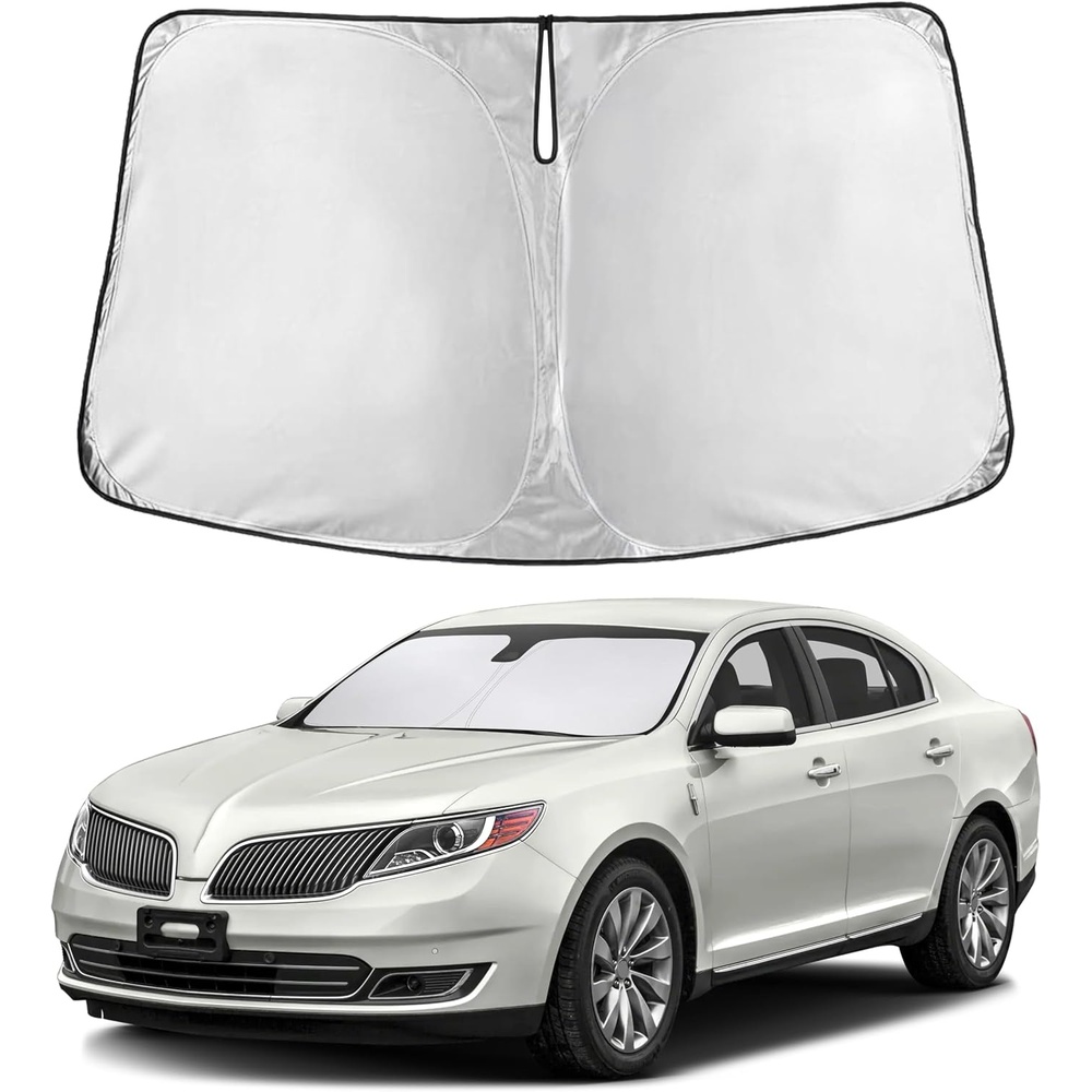 image:imageEcoNour Windshield Sunshade Compatible for Lincoln MKS 20092014 2015 2016 Sun Visor for Front Windshield amp Window Sun Shade Cover UV Heat Blocker amp Protector Car Accessories
