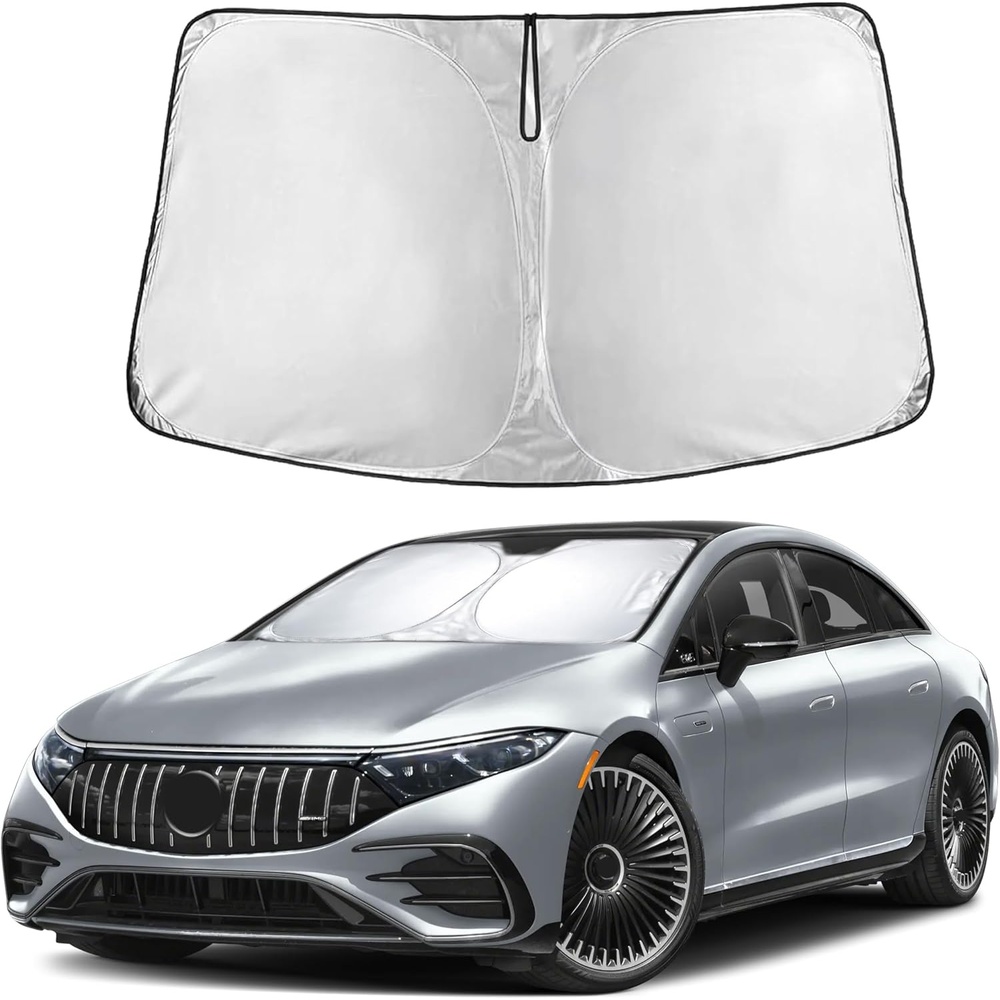 image:imageEcoNour Windshield Sunshade Compatible for Mercedes Benz EQS 20222024 2025  Sun Visor for Front Windshield amp Window Sun Shade Cover UV Heat Blocker amp Protector Car Accessories
