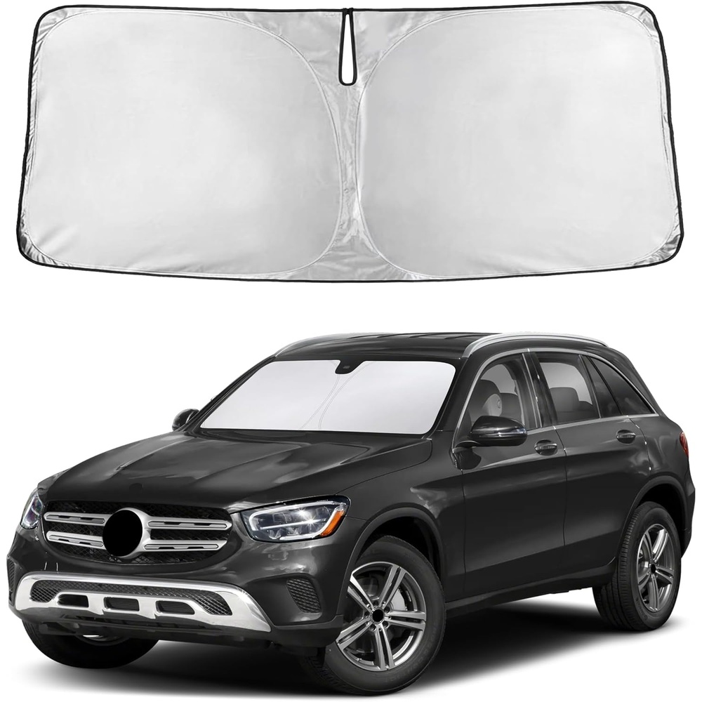 image:imageEcoNour Windshield Sunshade Compatible for Mercedes Benz GLC300 20162022 Sun Visor for Front Windshield amp Window Sun Shade Cover UV Heat Blocker amp Protector Car Accessories