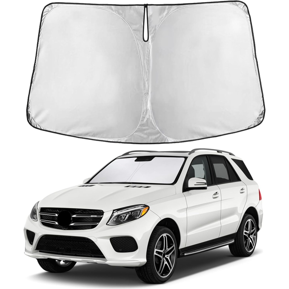 image:imageEcoNour Windshield Sunshade Compatible for MercedesBenz GLE Class 20122019 Not Fit for GLE Class Coupe Sun Visor for Front Window Sun Shade Cover UV Heat Protector Car Accessories