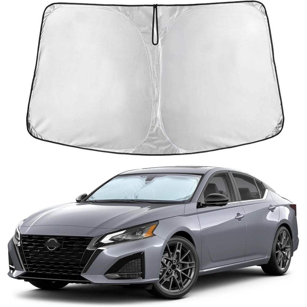 image:imageEcoNour Windshield Sunshade Compatible for Nissan Altima 20192025 2026 Sun Visor for Front Windshield amp Window Sun Shade Cover UV Heat Blocker amp Protector Car Accessories
