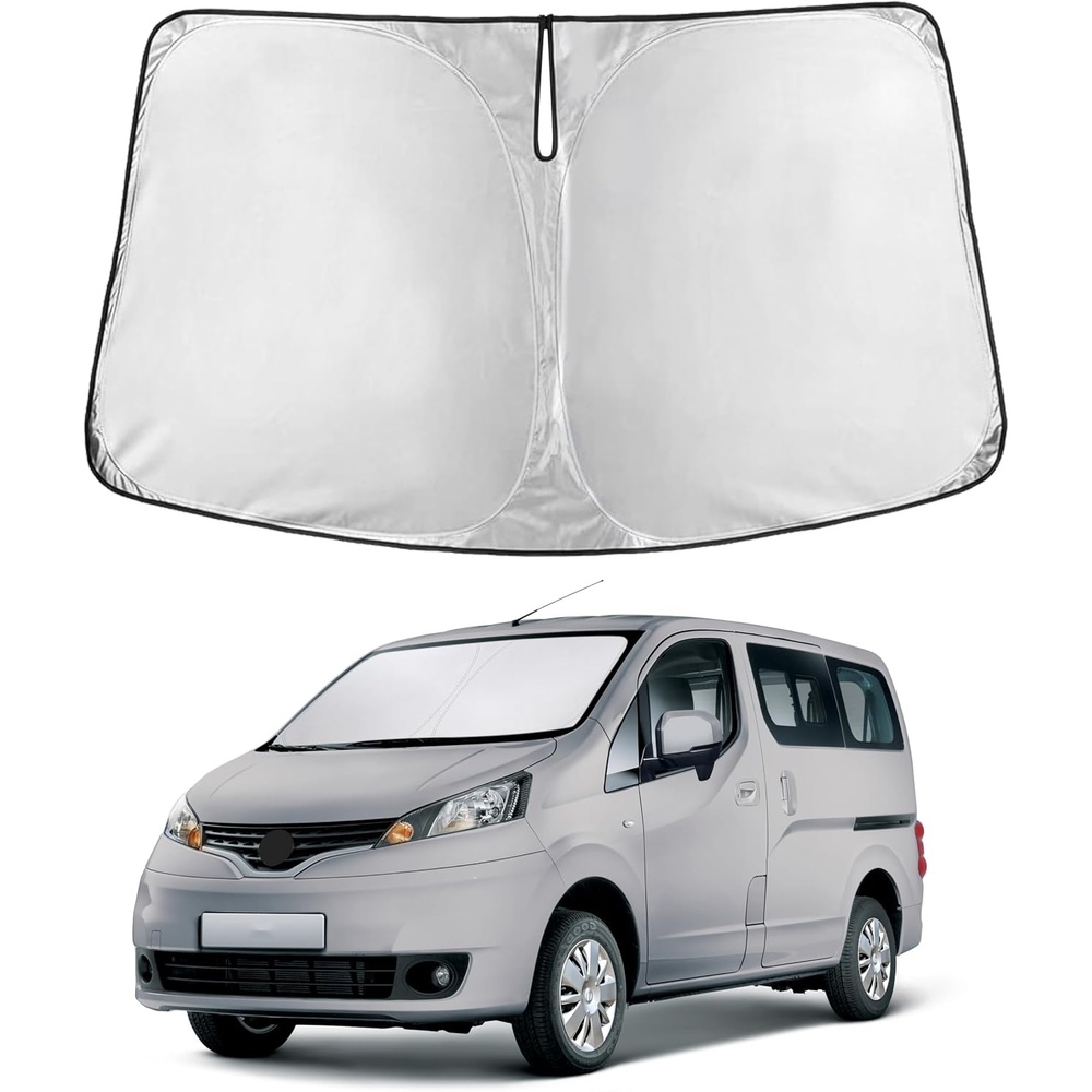 image:imageEcoNour Windshield Sunshade Compatible for Nissan NV 200 20142020 2021 Sun Visor for Front Windshield amp Window Sun Shade Cover UV Heat Blocker amp Protector Car Accessories