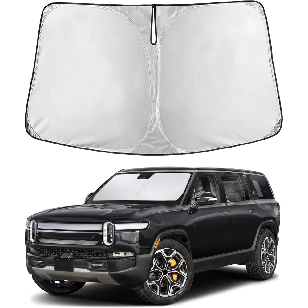 image:imageEcoNour Windshield Sunshade Compatible for Rivian R1S R1T 20222025 2026 Sun Visor for Front Windshield amp Window Sun Shade Cover UV Heat Blocker amp Protector Car Accessories