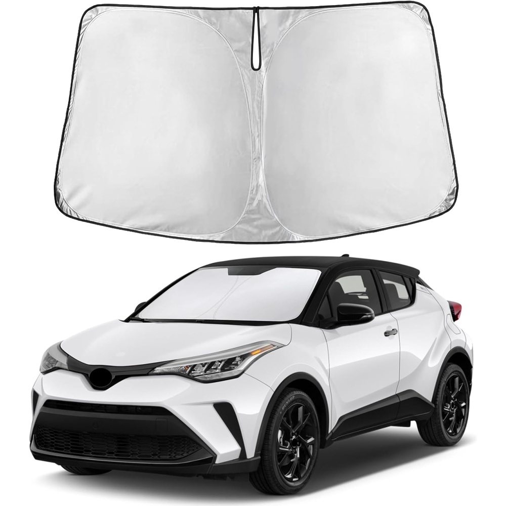 image:imageEcoNour Windshield Sunshade Compatible for Toyota CHR 20182021 2022 2023 Sun Visor for Front Windshield amp Window Sun Shade Cover UV Heat Blocker amp Protector Car Accessories