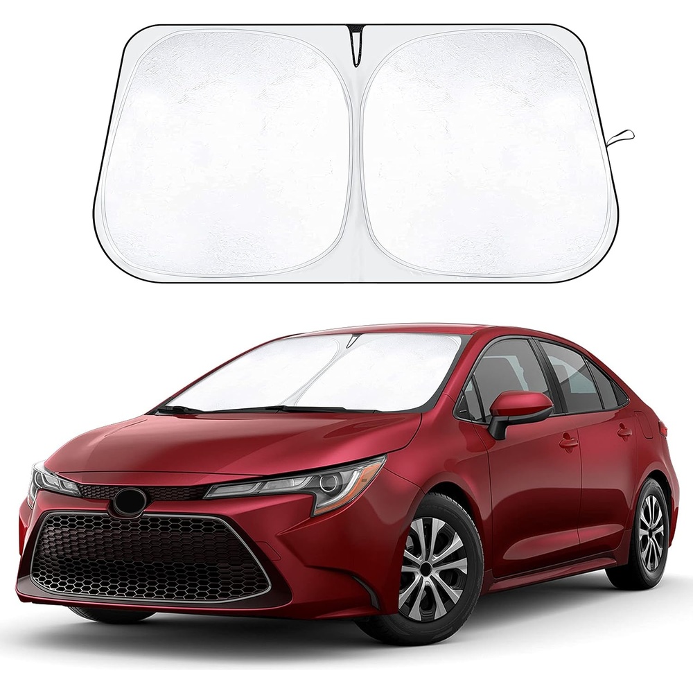 image:imageEcoNour Windshield Sunshade Compatible for Toyota Corolla 20202025 2026 Car 280T Polyester Car Sun Visor Reflector Blocks UV Rays Foldable Sunshade Interior Protection Toyota Corolla Accessories