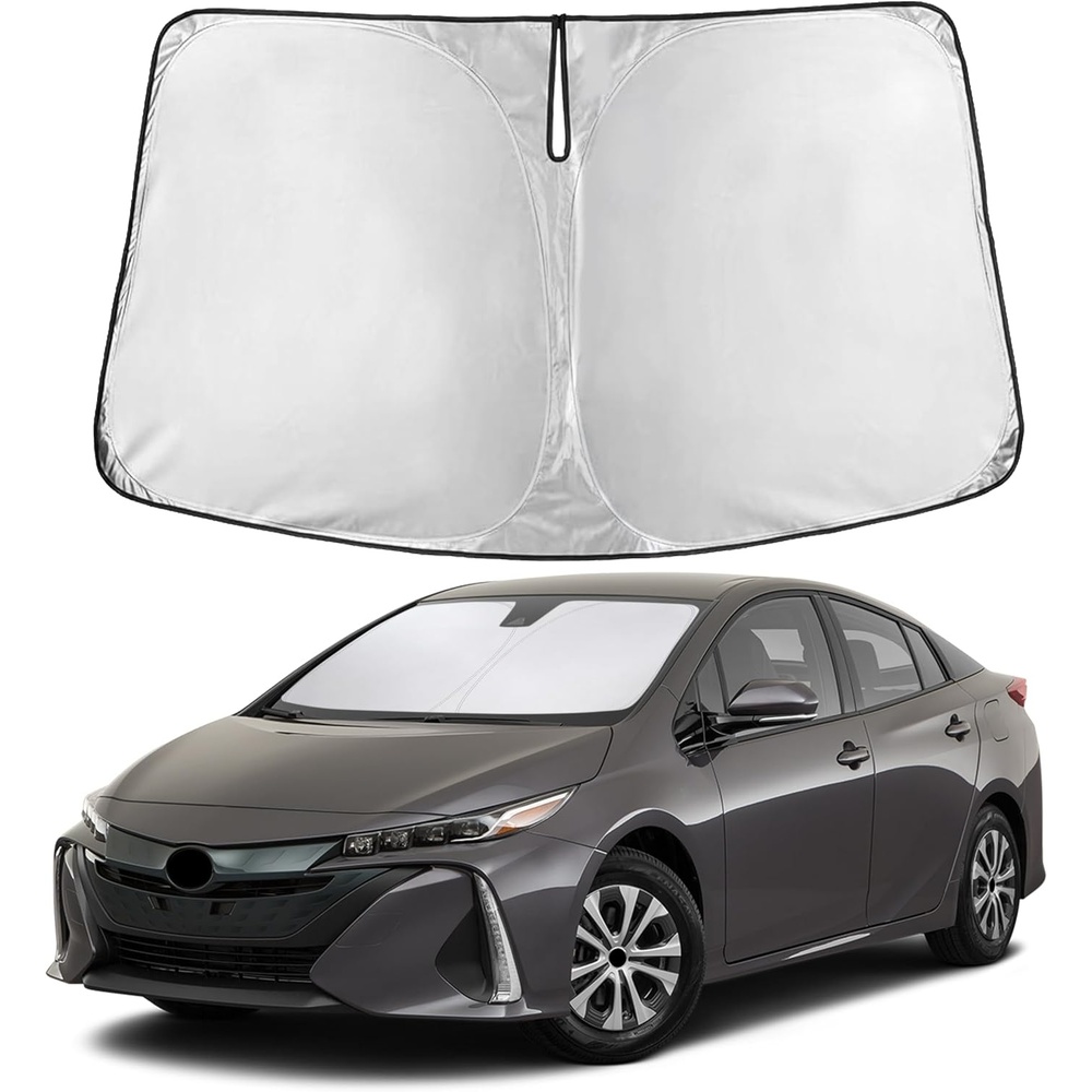 image:imageEcoNour Windshield Sunshade Compatible for Toyota Prius Hatchback 20162022 Not for Prius C or Prius V Sun Visor for Front Window Sun Shade Cover UV Heat Protector Car Accessories