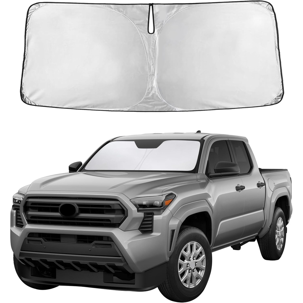 image:imageEcoNour Windshield Sunshade Compatible for Toyota Tacoma 20162025 2026 SR SR5 TRD Sport TRD OffRoad Limited TRD Pro Sun Visor for Front Window Sun Shade Cover UV Blocker Car Accessories