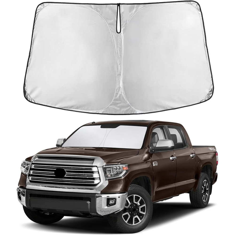 image:imageEcoNour Windshield Sunshade Compatible for Toyota Tundra 20072020 2021 Sun Visor for Front Windshield amp Window Sun Shade Cover UV Heat Blocker amp Protector Car Accessories