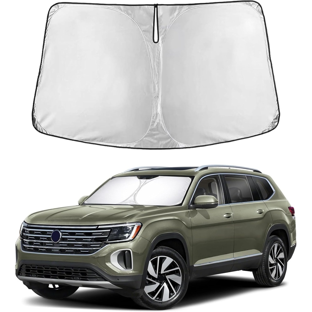 image:imageEcoNour Windshield Sunshade Compatible for Volkswagen Atlas 20182025 2026 Sun Visor for Front Windshield amp Window Sun Shade Cover UV Heat Blocker amp Protector Car Accessories