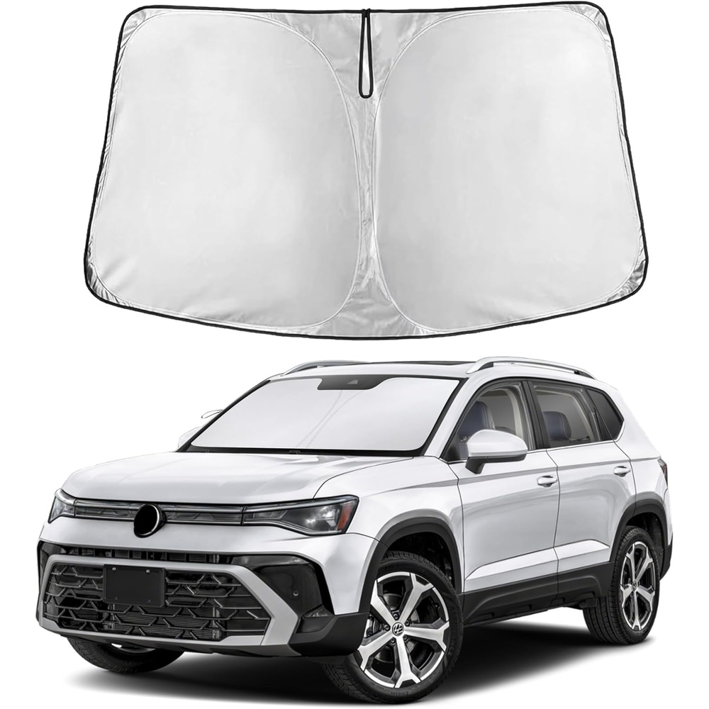 image:imageEcoNour Windshield Sunshade Compatible for Volkswagen VW Taos 20222026 Sun Visor for Front Windshield amp Window Sun Shade Cover UV Heat Blocker amp Protector Car Accessories