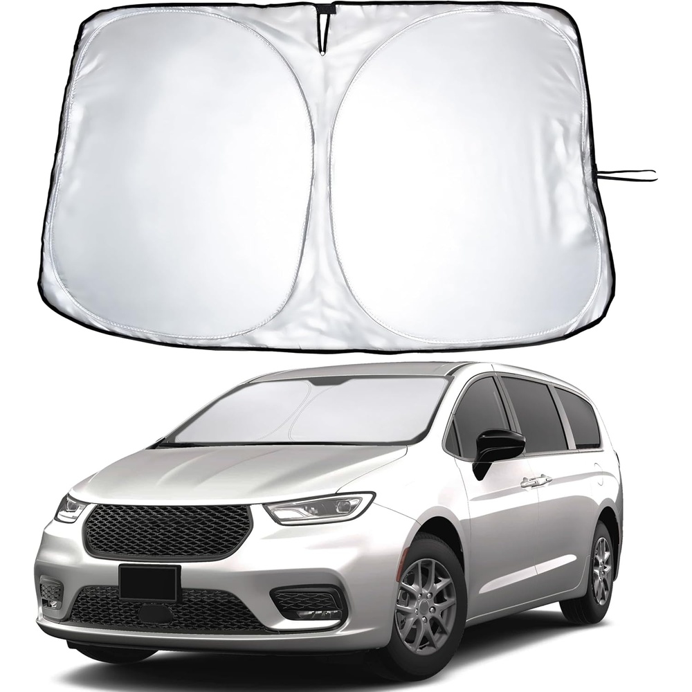 image:imageEcoNour Windshield Sunshade for Chrysler Pacifica 20172024 2025 2026 Sun Visor for Front Windshield amp Window Sun Shade Cover UV Heat Blocker amp Protector Car Accessories