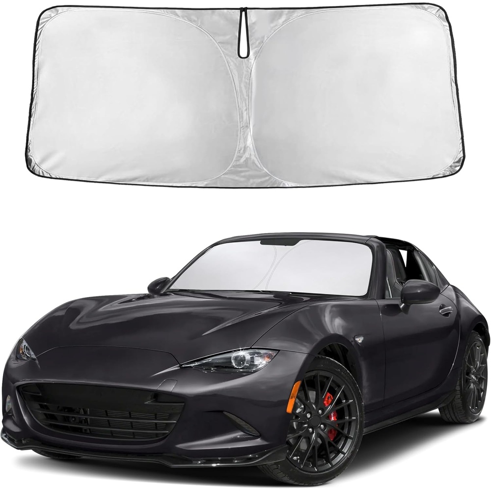image:imageEcoNour Windshield Sunshade for Mazda MX5 Miata Convertible 20162024 2025 Sun Visor for Front Windshield amp Window Sun Shade Cover UV Heat Blocker amp Protector Car Accessories