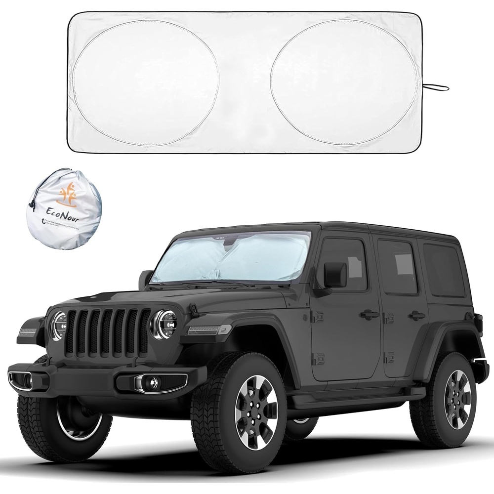 image:imageEconour Jeep Windshield Sun Shade Foldable UV Sun Shield Jeep Accessories