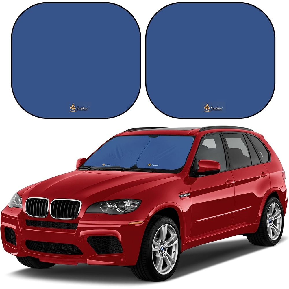 image:imageEconour Windshield Sun Shade 2Piece300 Thickened Automotive Sunshade for Incredible UV amp Sun ProtectionFoldable Car Sun ShadeProctect Car Interior AccessoriesFits for SUV Sedan28 31 inches